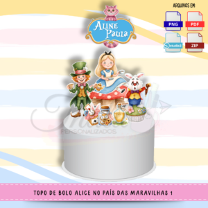 Topo de Bolo - Alice no país das maravilhas 1 | Arquivo Digital