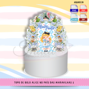 Topo de Bolo - Alice no país das maravilhas 2 | Arquivo Digital