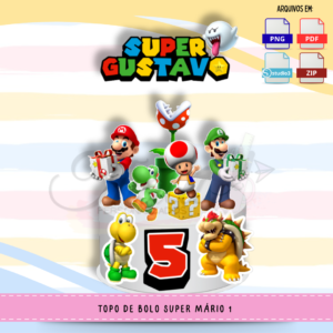 Topo de Bolo - Super Mário 1 | Arquivo Digital